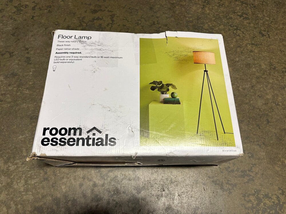 Room Essentials Three-way Rotary Switch Paper Rattan Shade